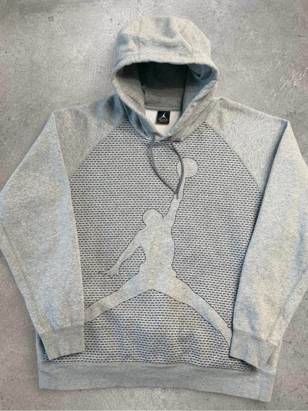 Jordan Jumpman Hoodie Mens 2XL Gray 23 Hood Big Logo 853851-063